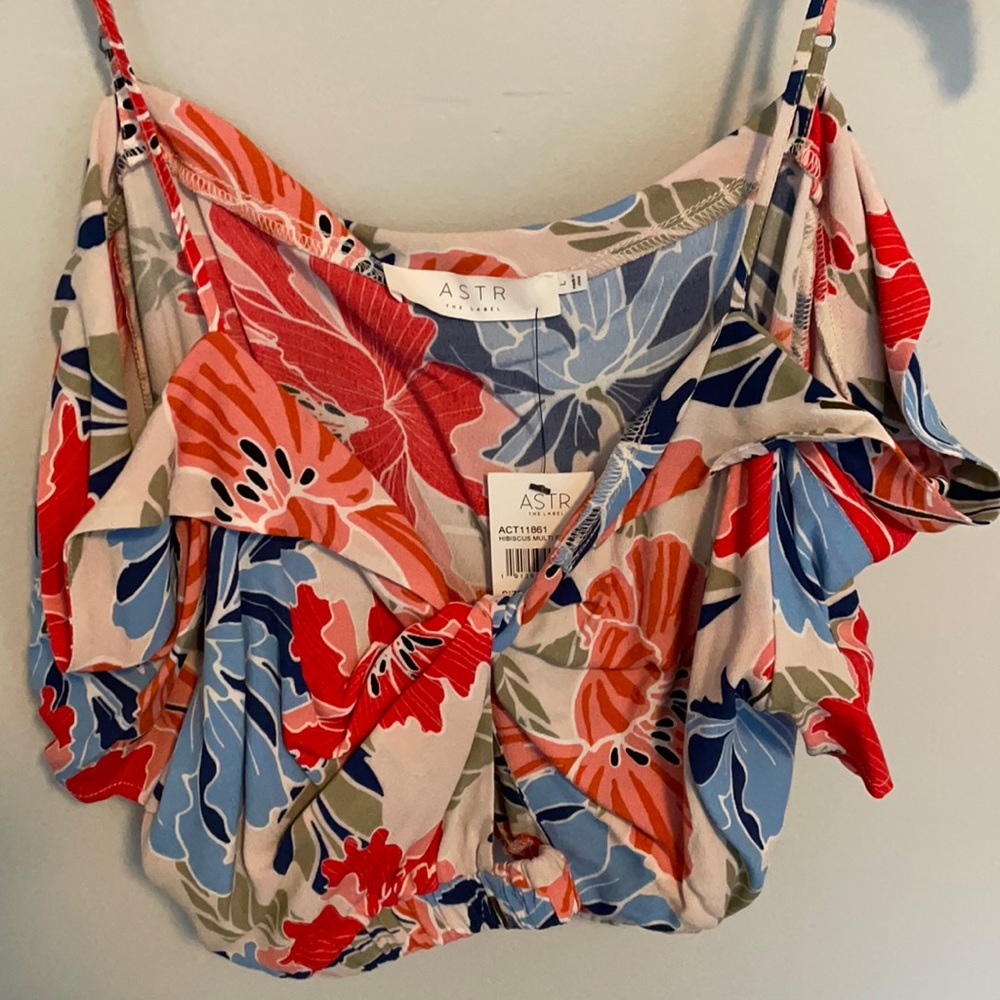 Floral print crop top